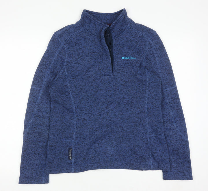 Mountain Warehouse Women's Blue UK 10 Fleece Henley Sweatshirt