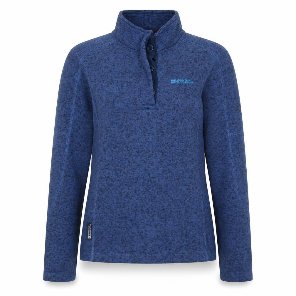 Mountain Warehouse Women's Blue UK 10 Fleece Henley Sweatshirt