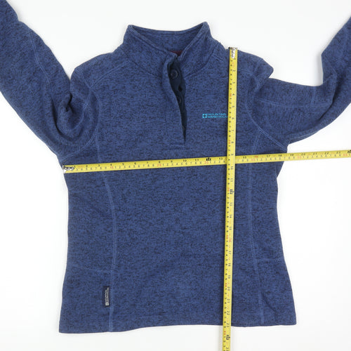 Mountain Warehouse Women's Blue UK 10 Fleece Henley Sweatshirt