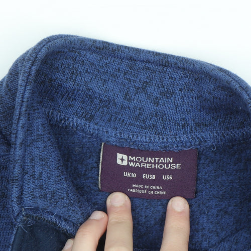 Mountain Warehouse Women's Blue UK 10 Fleece Henley Sweatshirt