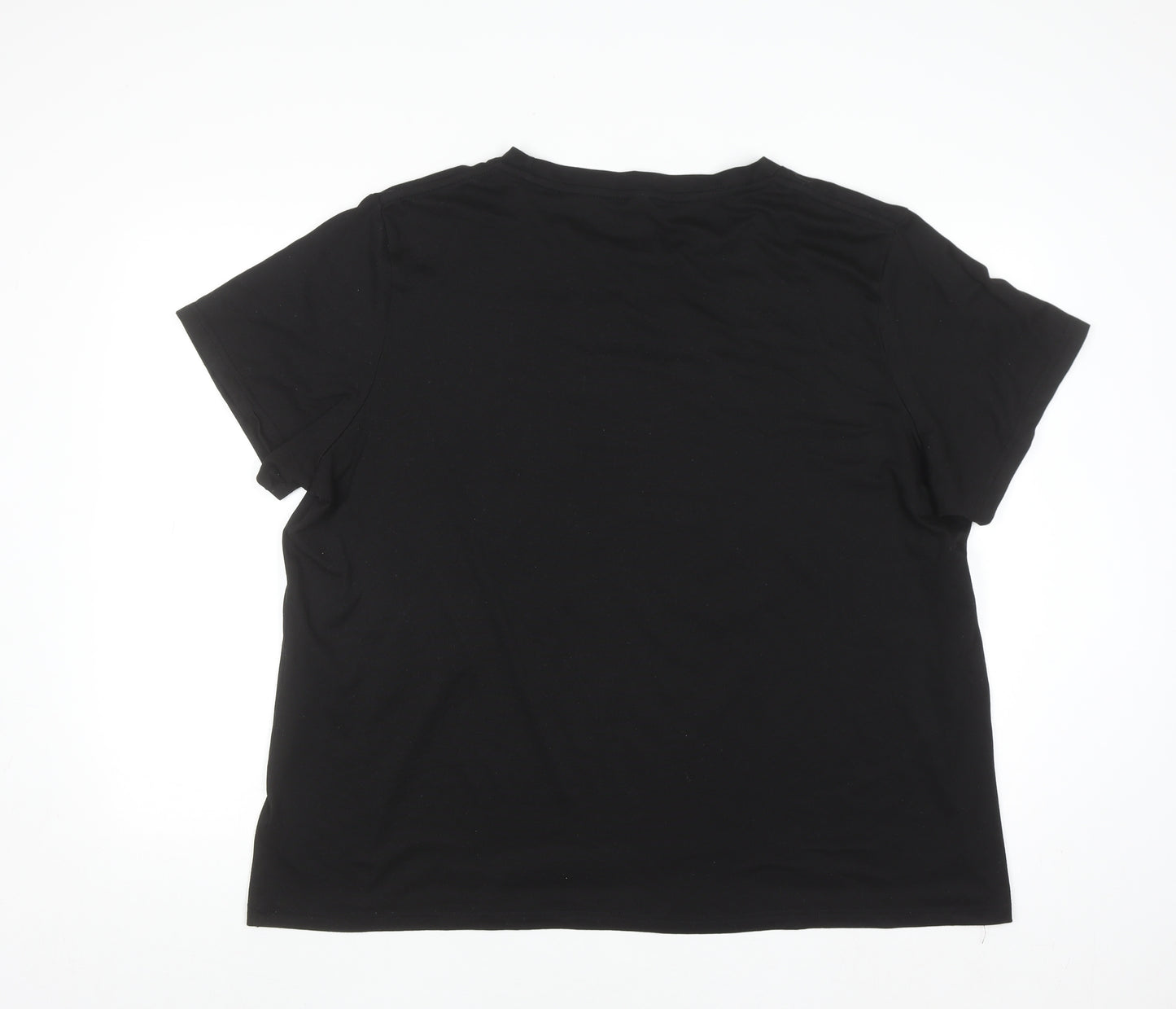 SHEIN Curve Women's Black 2XL Positive Quote Short Sleeve Cotton T-Shirt