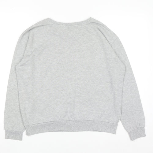 Atmosphere Women's Grey 'You.Me.Oui' Slogan Pullover Sweatshirt Size 16