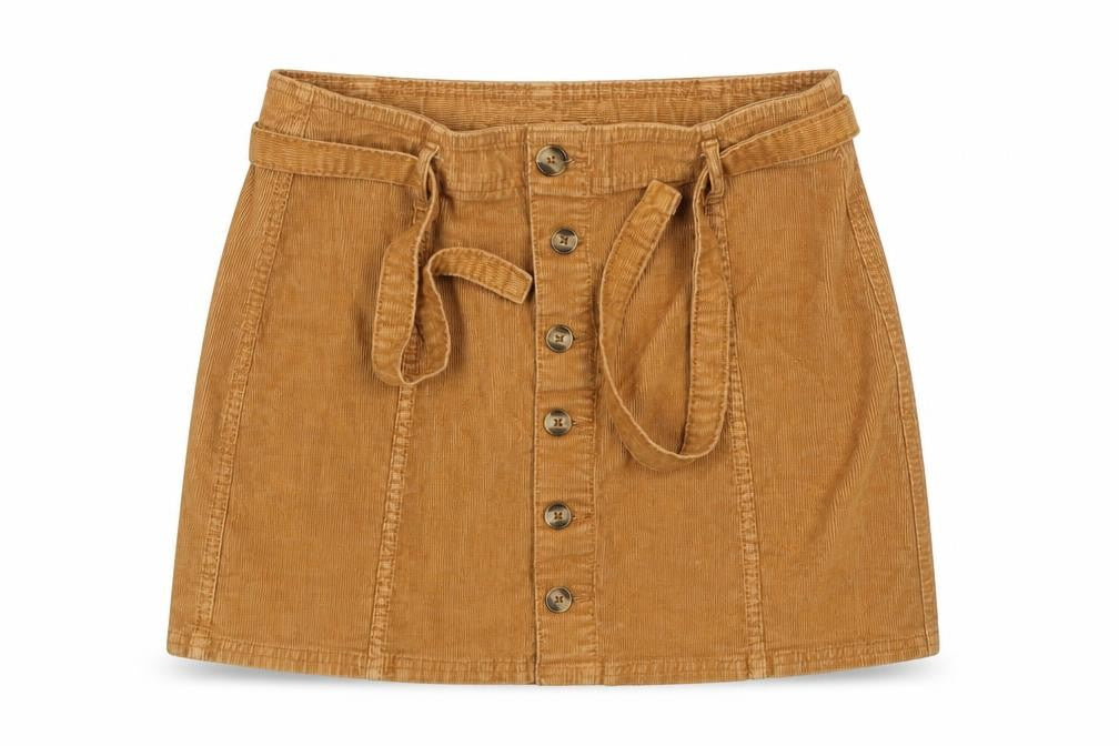 American Eagle Women's Brown Corduroy A-Line Short Skirt Size 10