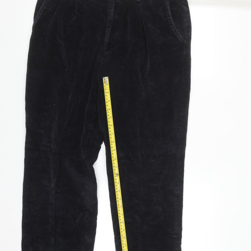 Maine New England Men's Black Corduroy Trousers 36R Regular Fit