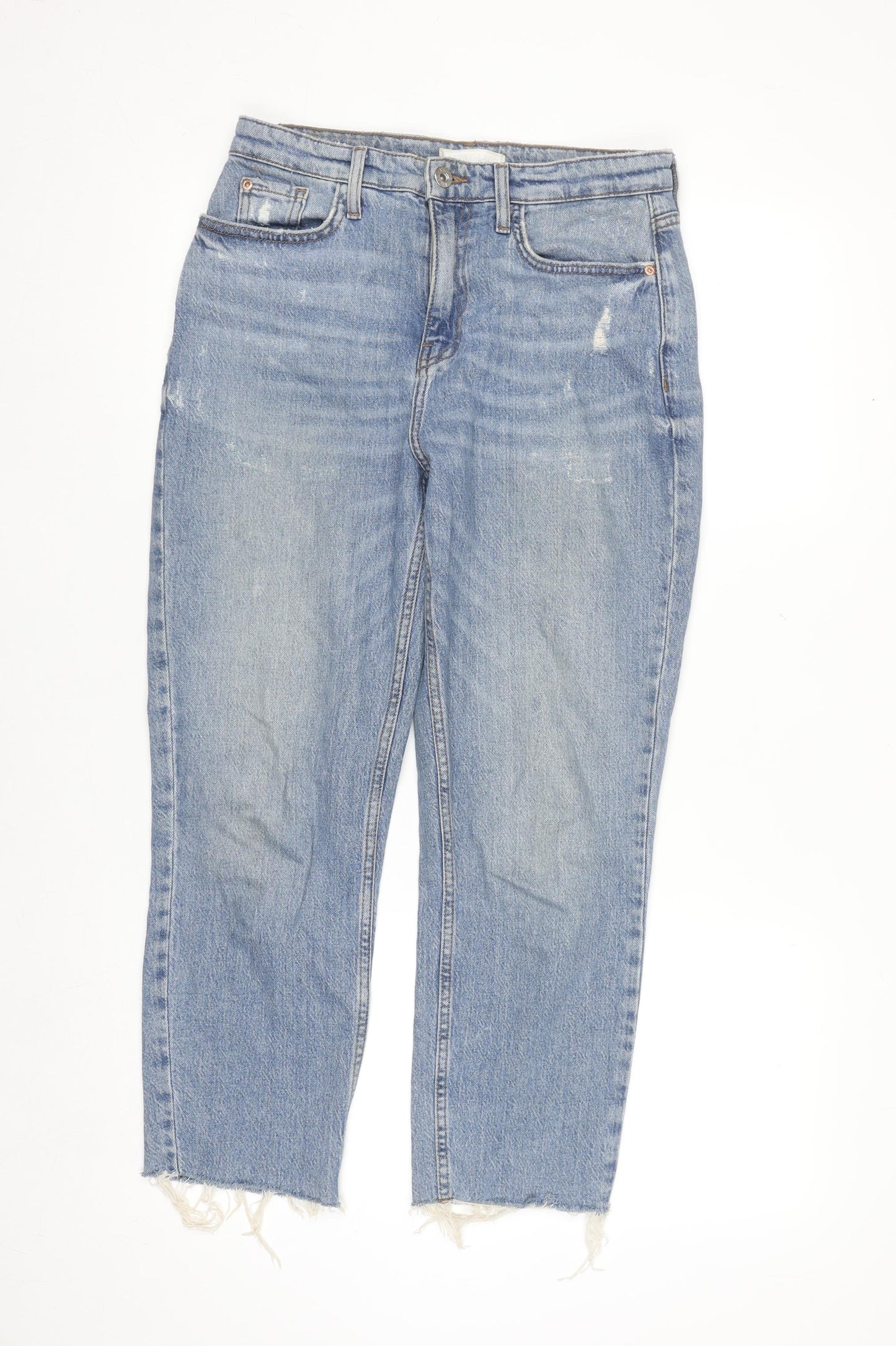 River Island Women’s Blue Straight High Rise Jeans Size 8