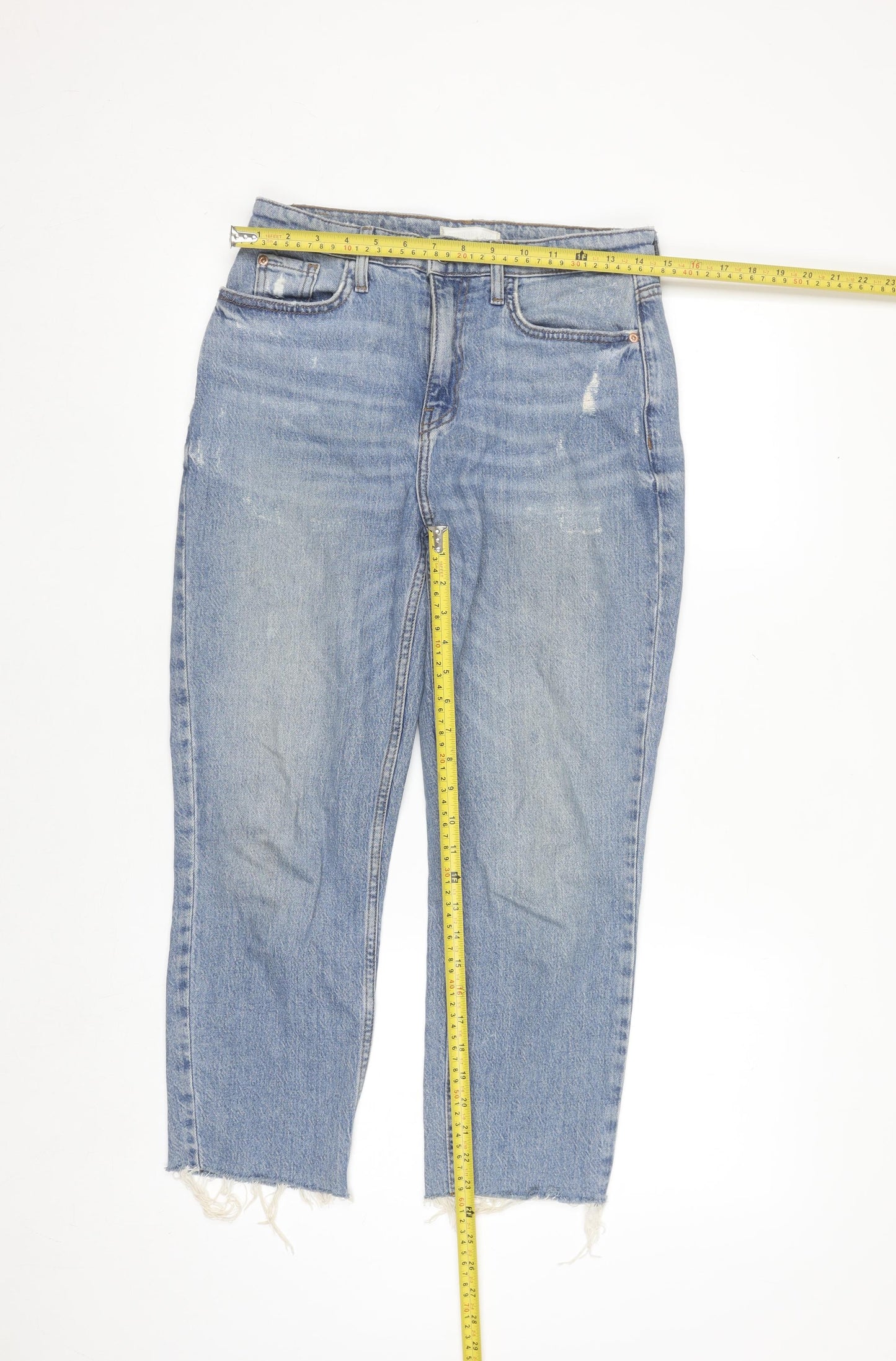 River Island Women’s Blue Straight High Rise Jeans Size 8