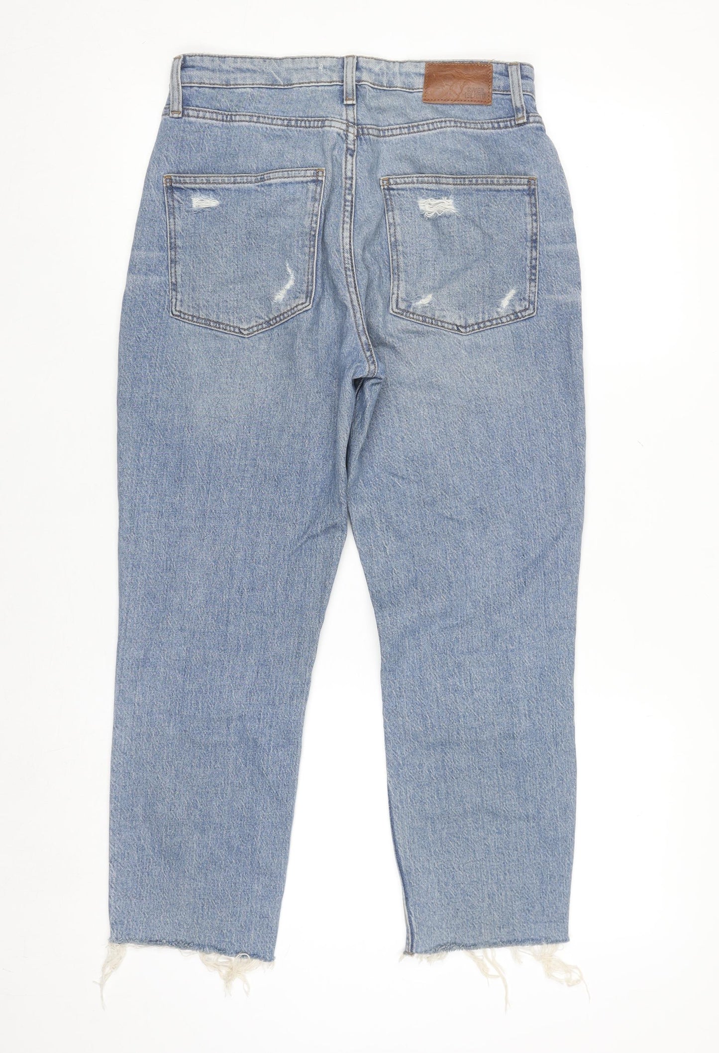 River Island Women’s Blue Straight High Rise Jeans Size 8