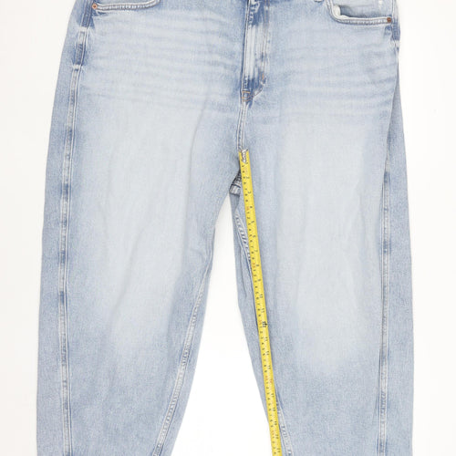 Marks and Spencer Men’s Blue Carrot Fit Ankle Jeans Size 24 Regular