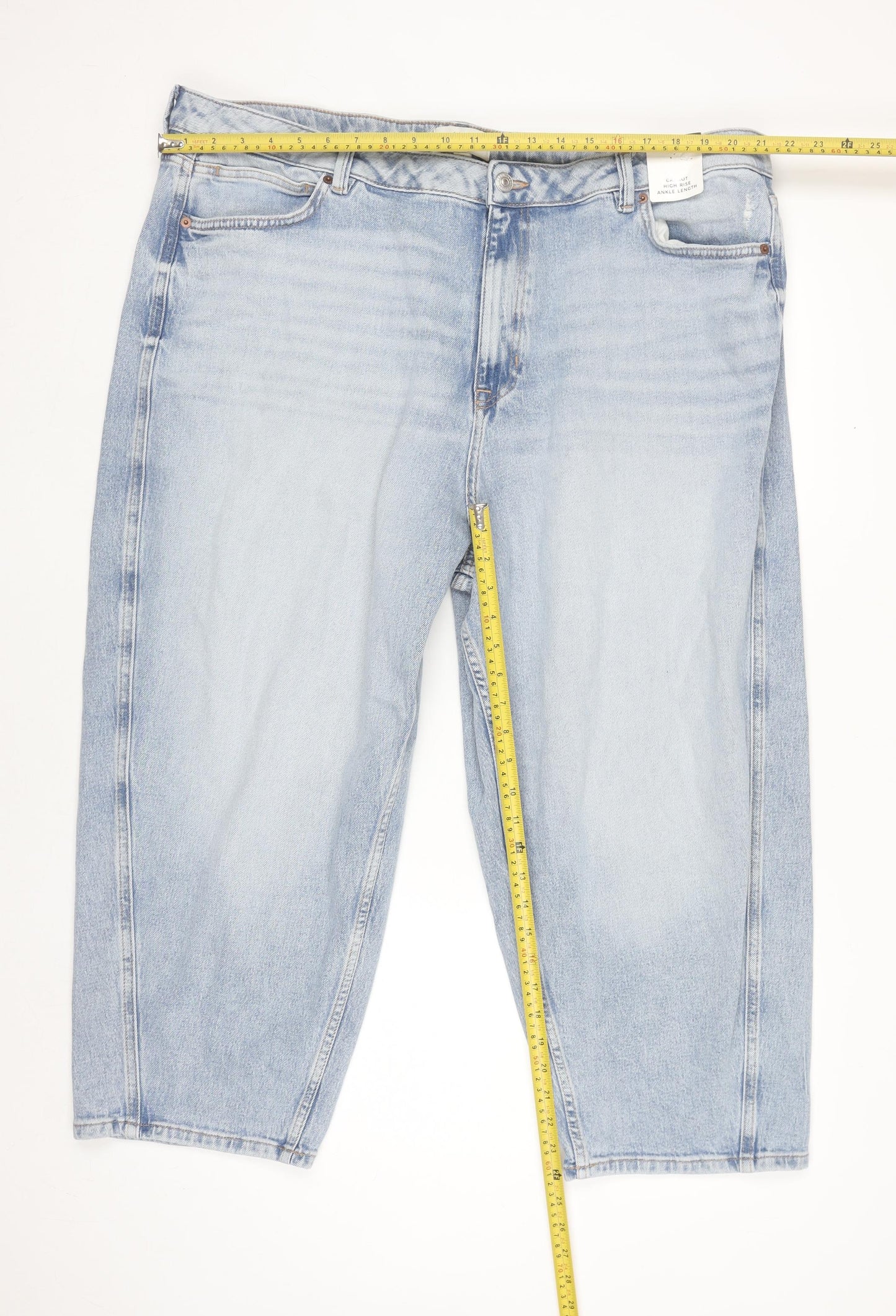 Marks and Spencer Men’s Blue Carrot Fit Ankle Jeans Size 24 Regular