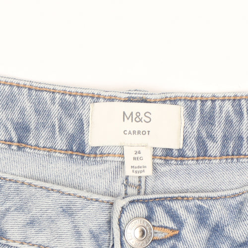 Marks and Spencer Men’s Blue Carrot Fit Ankle Jeans Size 24 Regular
