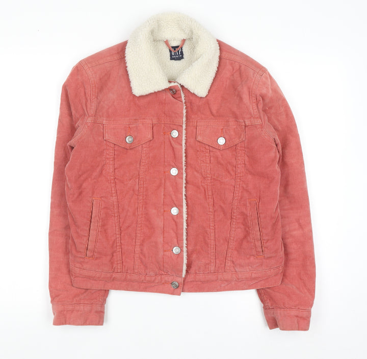 GAP Women’s Pink Corduroy Sherpa Lined Jacket XS Petite