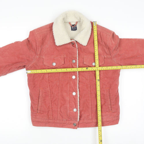 GAP Women’s Pink Corduroy Sherpa Lined Jacket XS Petite