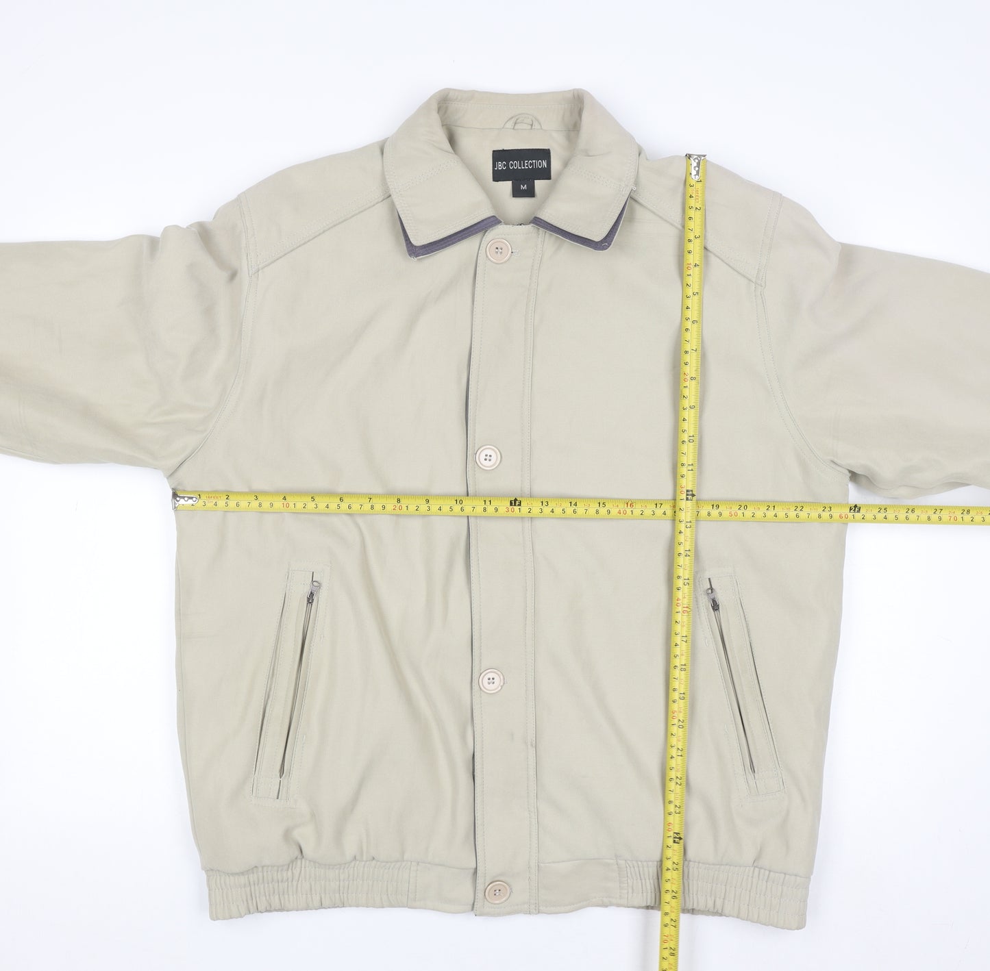 JBC Collection Men's Beige Polyester Nylon Lined Casual Jacket M