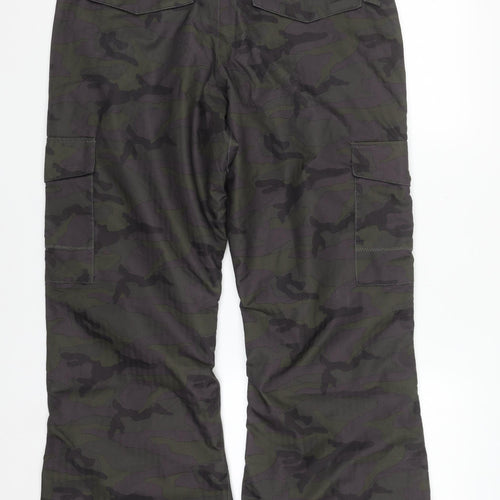 DC Mens Camouflage Green Cargo Snow Pants Waterproof M