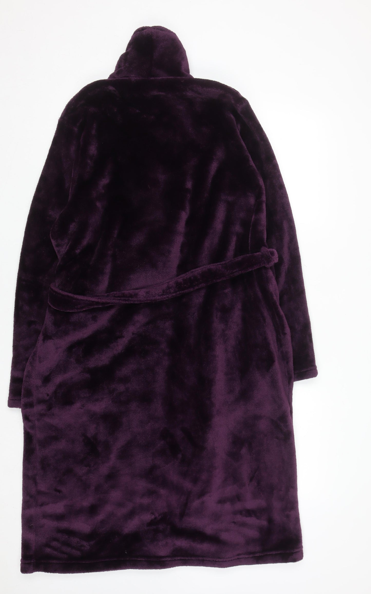 Dunnes Stores Women's Purple Fleece Robe Size 16 Winter Kimono Style