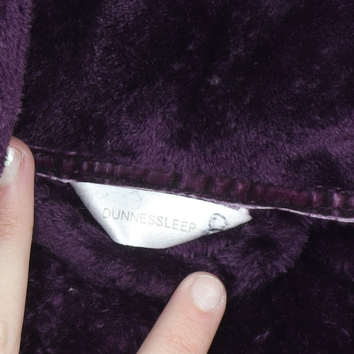 Dunnes Stores Women's Purple Fleece Robe Size 16 Winter Kimono Style