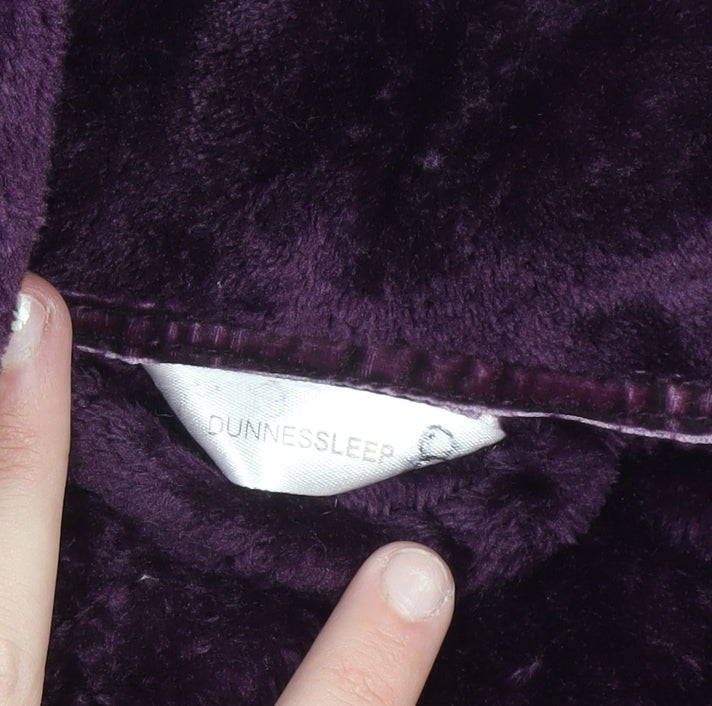Dunnes Stores Women's Purple Fleece Robe Size 16 Winter Kimono Style