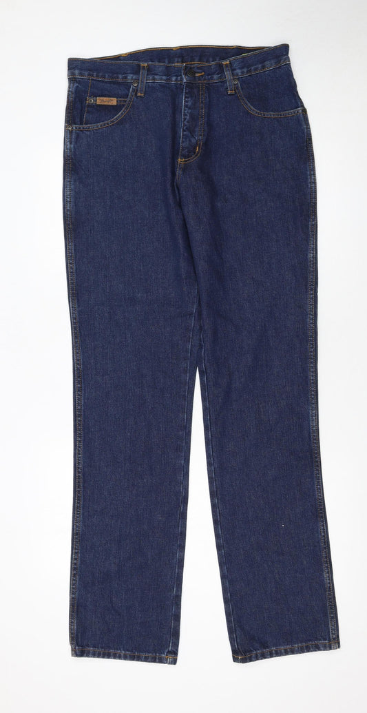 Wrangler Men Blue Texas Straight Leg Denim Jeans W33 L34
