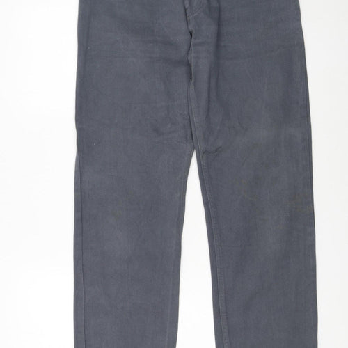 Levi Strauss 501 Men's Grey Jeans 33x36 Straight Leg Denim