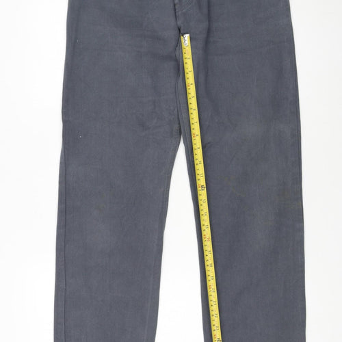 Levi Strauss 501 Men's Grey Jeans 33x36 Straight Leg Denim