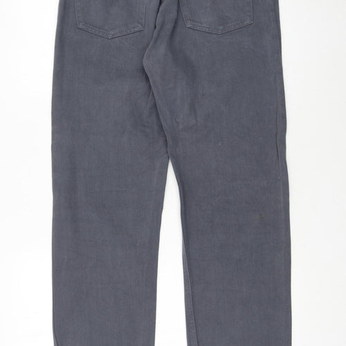 Levi Strauss 501 Men's Grey Jeans 33x36 Straight Leg Denim