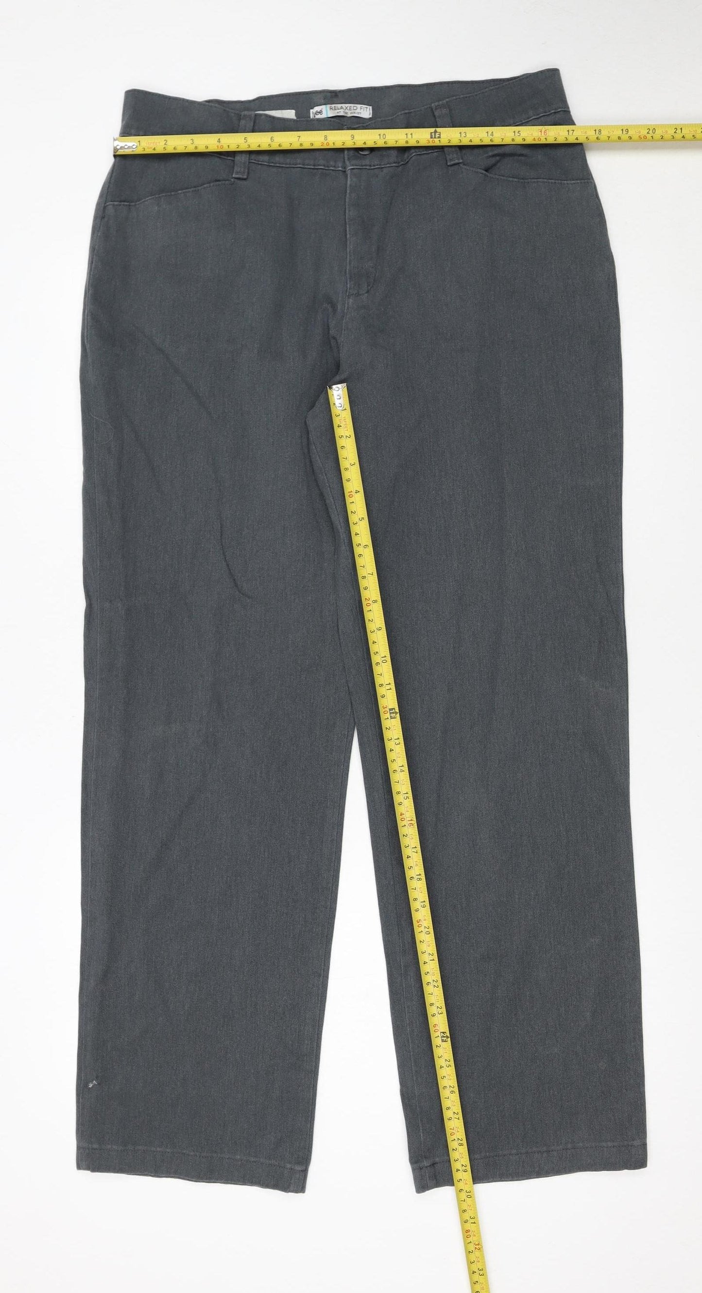 Lee Women's Grey Chino Trousers Size 12 Relaxed Fit