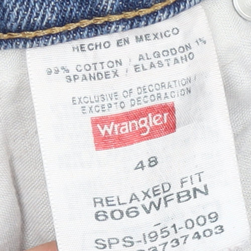 Wrangler Men's Blue Denim Relaxed Fit Shorts Size 48