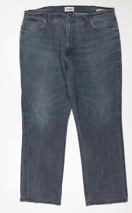 Wrangler Men’s Blue Texas Straight Leg Jeans W38 L30 Denim