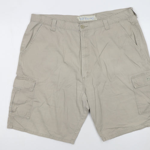 Wrangler Beige Cargo Shorts Unisex Adults Size 16 100% Cotton