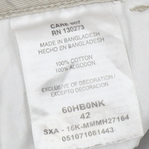 Wrangler Beige Cargo Shorts Unisex Adults Size 16 100% Cotton