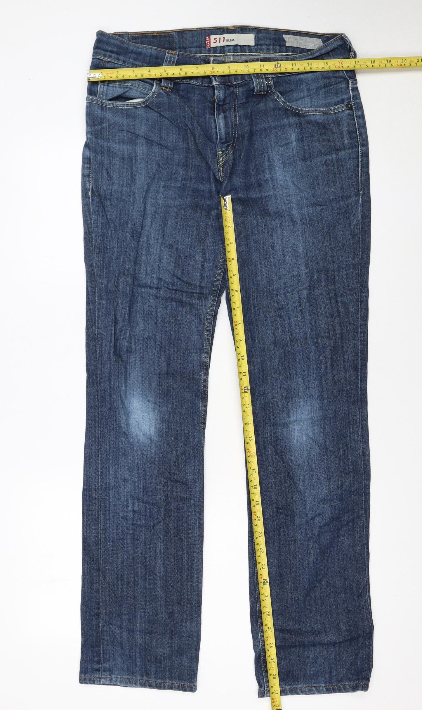 Levi’s 511 Slim Blue Denim Jeans Women’s W33 L32 Classic Style