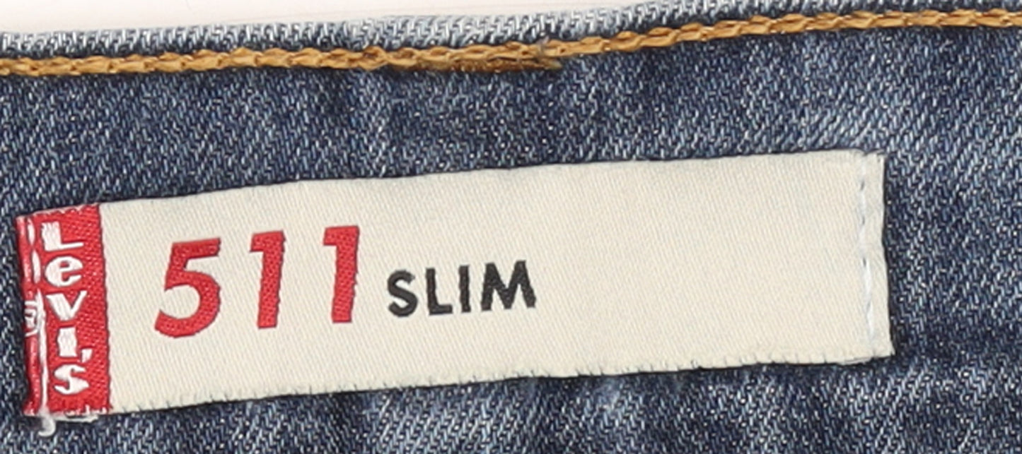 Levi’s 511 Slim Blue Denim Jeans Women’s W33 L32 Classic Style