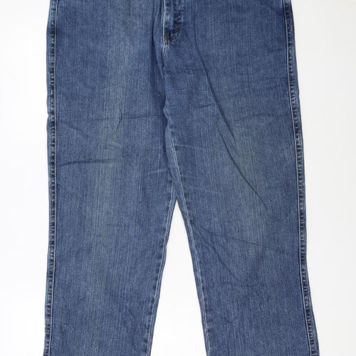 Lee Women’s Blue Relaxed Straight Leg Petite Jeans Size 14
