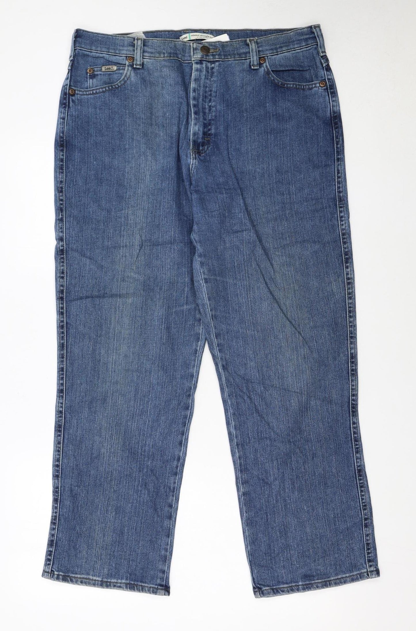 Lee Women’s Blue Relaxed Straight Leg Petite Jeans Size 14