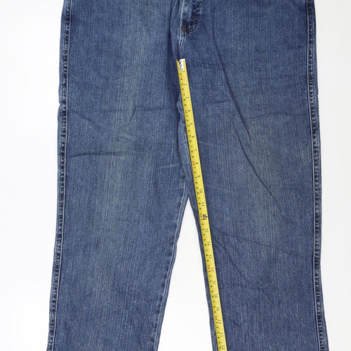 Lee Women’s Blue Relaxed Straight Leg Petite Jeans Size 14