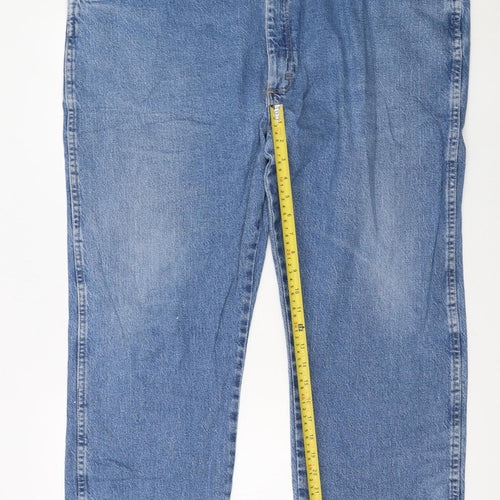 Wrangler Men's Blue Denim Straight Leg Jeans 44x30 Big & Tall