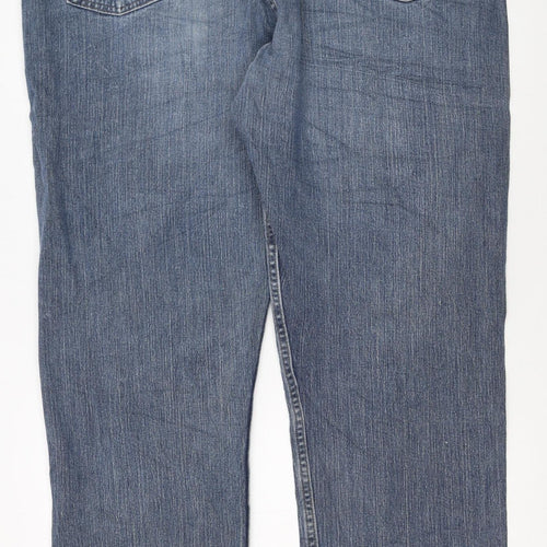 Wrangler Men's Blue Relaxed Fit Straight Jeans 44W 32L Denim