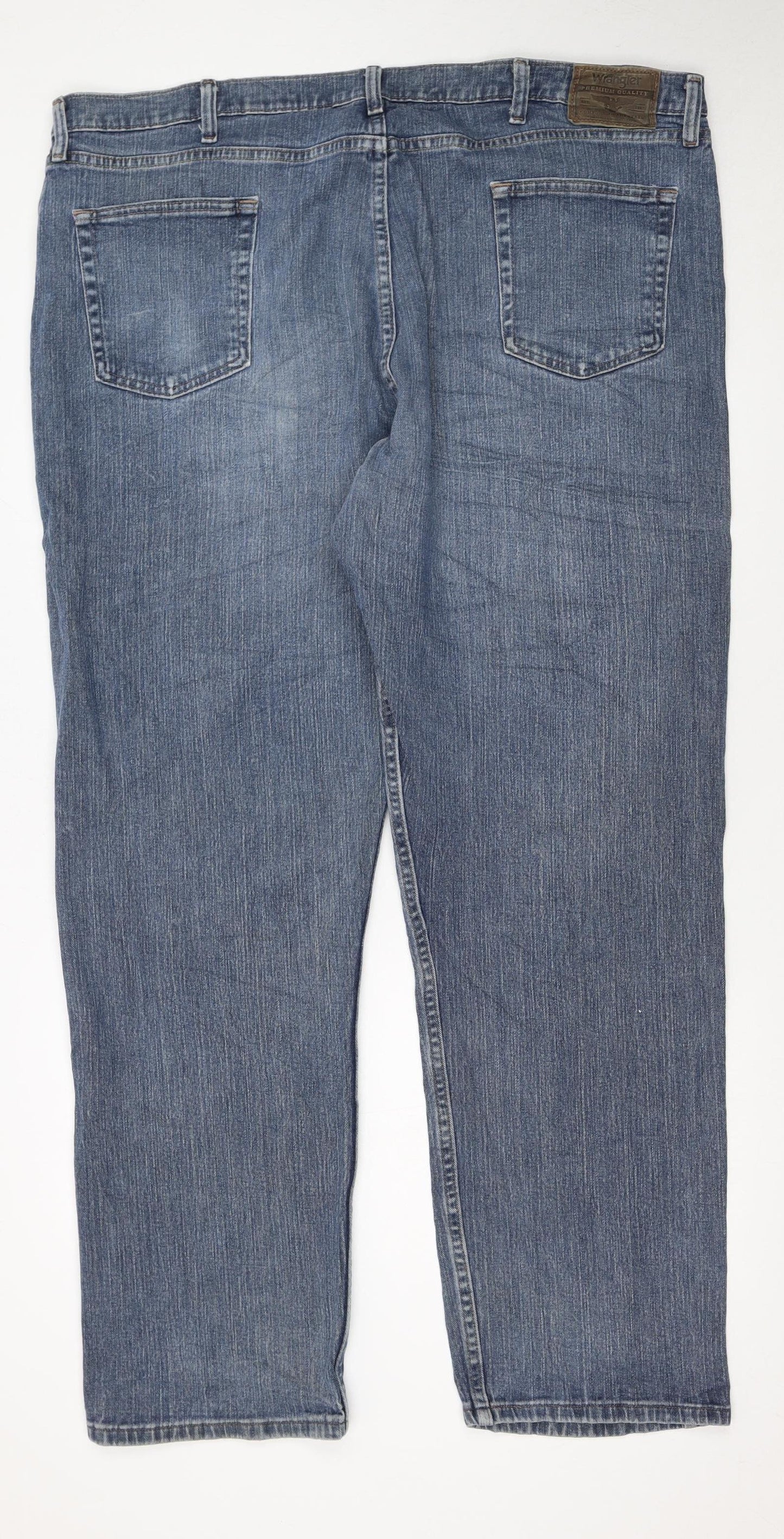 Wrangler Men's Blue Relaxed Fit Straight Jeans 44W 32L Denim