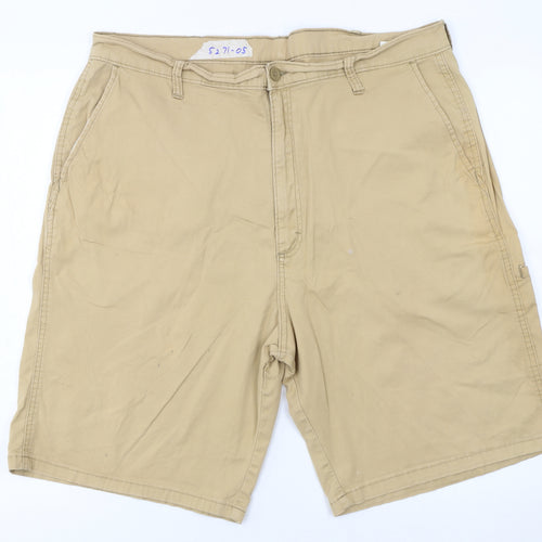 Wrangler Men's Beige Chino Shorts Size 38 Regular Fit Cotton Stretch