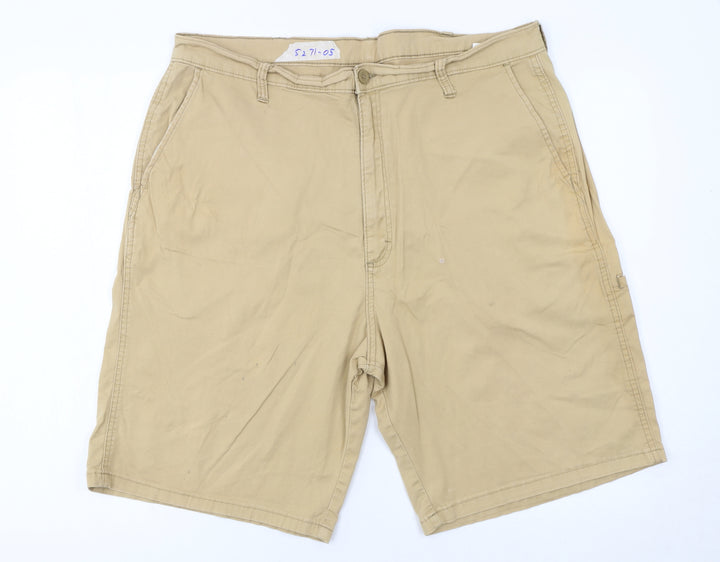 Wrangler Men's Beige Chino Shorts Size 38 Regular Fit Cotton Stretch