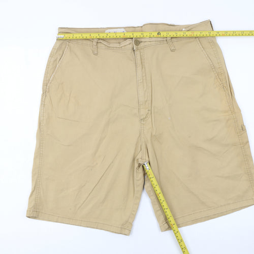 Wrangler Men's Beige Chino Shorts Size 38 Regular Fit Cotton Stretch