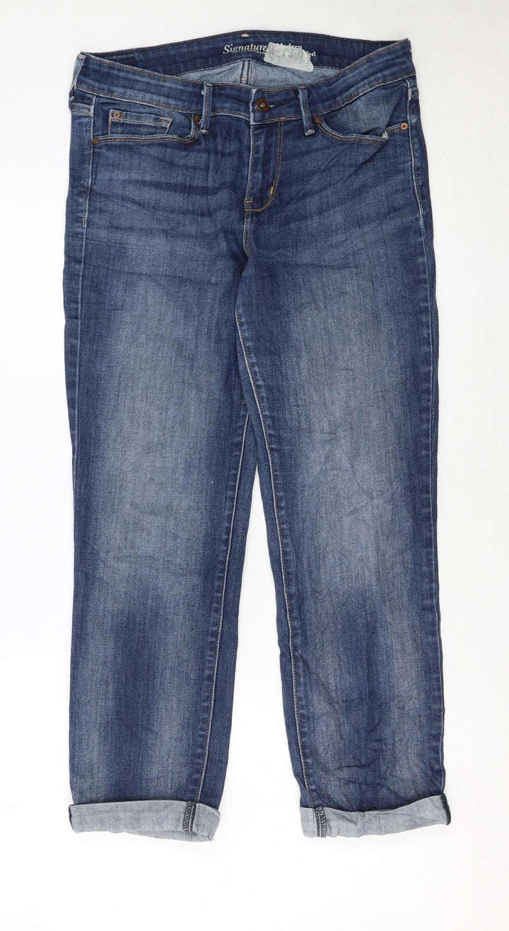 Levi Strauss Women's Blue Mid-Rise Boyfriend Jeans Size 6