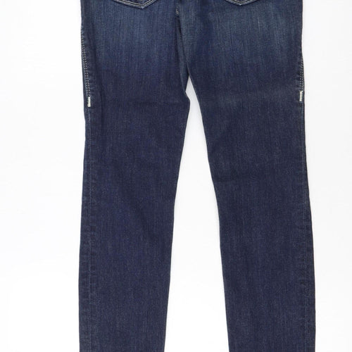 True Religion Women's Blue Skinny Low Rise Stretch Jeans Size 25