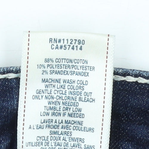 True Religion Women's Blue Skinny Low Rise Stretch Jeans Size 25