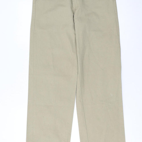 Dickies Boys Beige Chino School Trousers 14 Years 28in Waist Twill