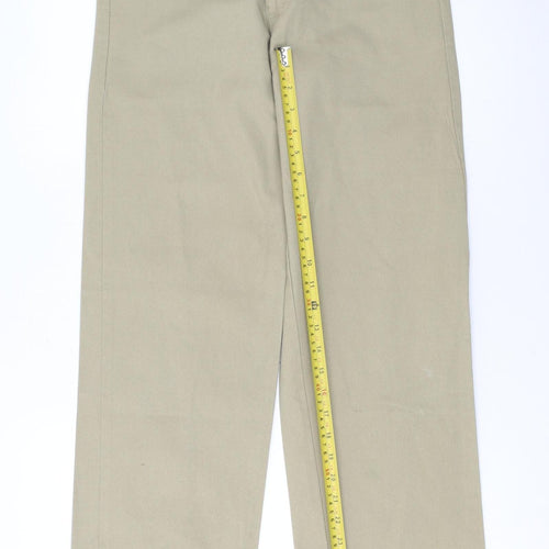 Dickies Boys Beige Chino School Trousers 14 Years 28in Waist Twill