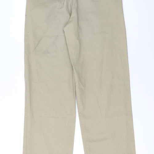Dickies Boys Beige Chino School Trousers 14 Years 28in Waist Twill