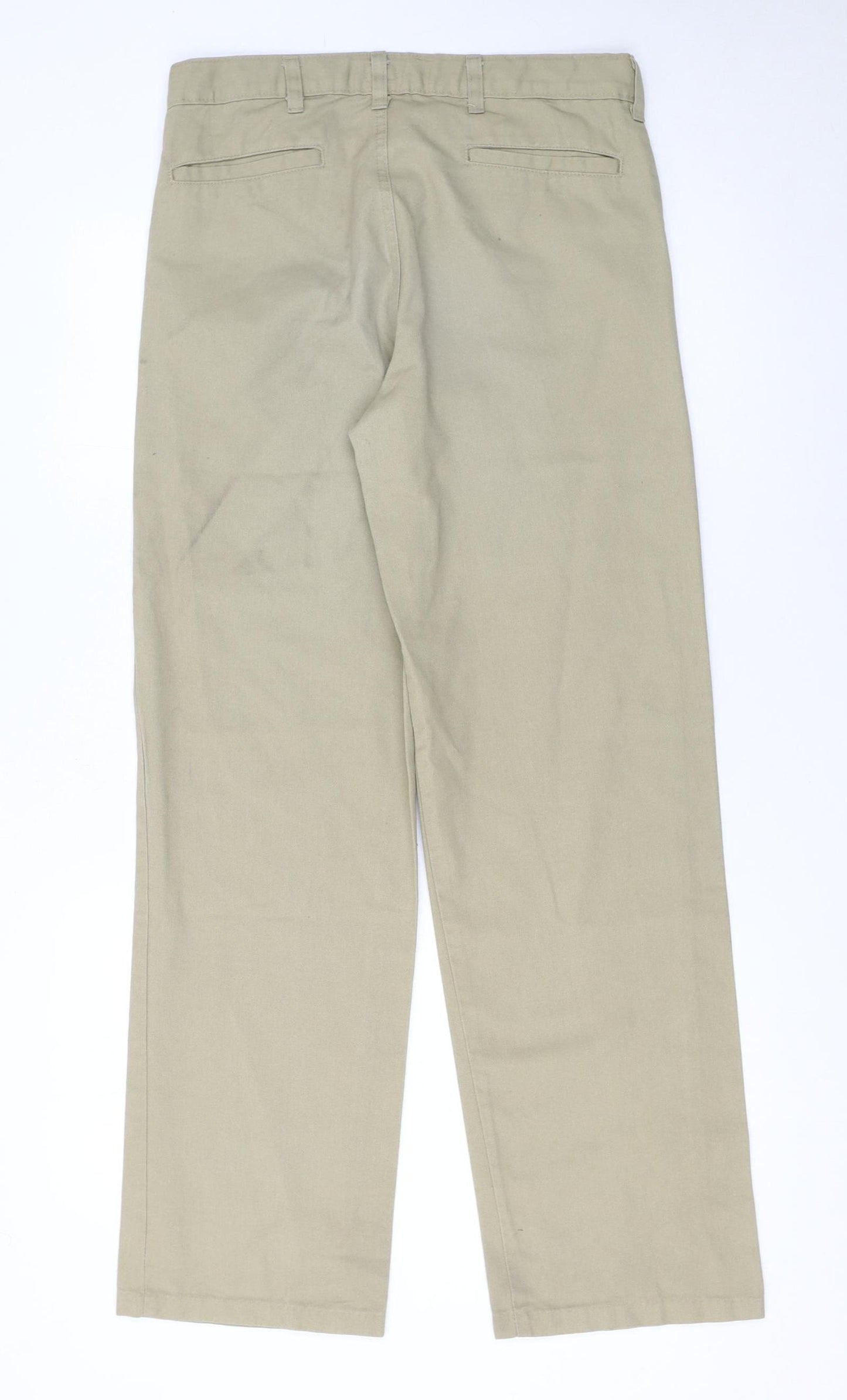 Dickies Boys Beige Chino School Trousers 14 Years 28in Waist Twill