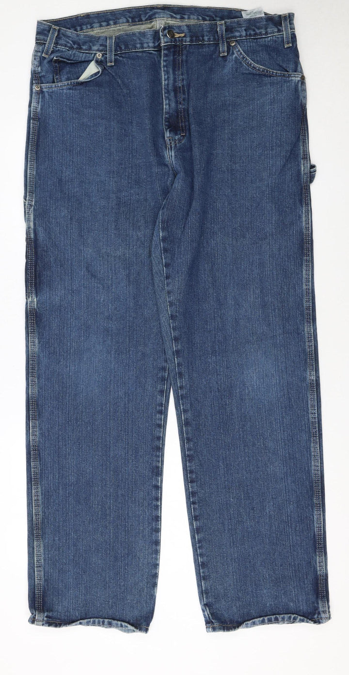 Dickies Men's Blue 38x32 Straight Leg Denim Jeans