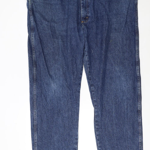 Wrangler Men’s Blue 44x30 Regular Fit Straight Denim Jeans